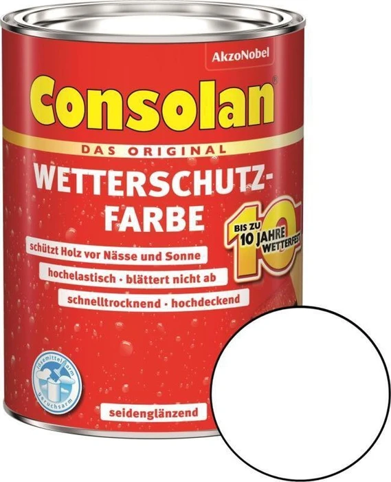 Consolan Wetterschutz-Farbe Außen Holzschutzmittel, 750ml