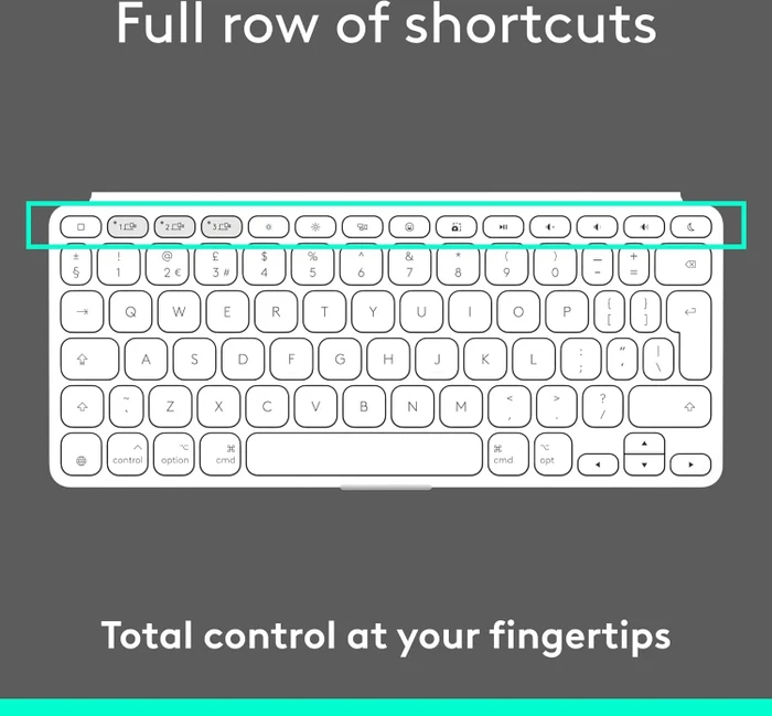 Logitech Keys-To-Go 2 für iPad, Hellgrau, Bluetooth, ES