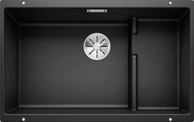 Blanco Subline 700-U Level Unterbau Becken mittig mit Ablauffernbedienung schwarz