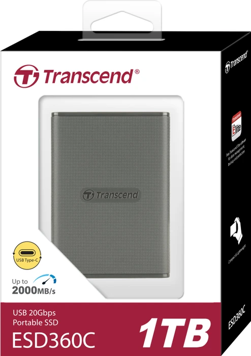 Transcend ESD360C Portable SSD, 1TB, USB-C 3.2