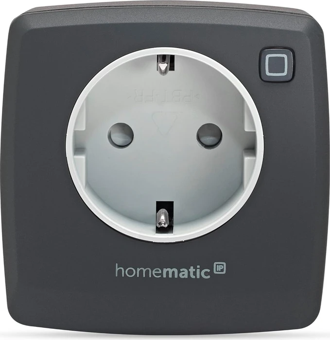 eQ-3 Homematic IP Dimmer Steckdose Phasenabschnitt Typ F anthrazit, Funksteckdose mit Dimmer