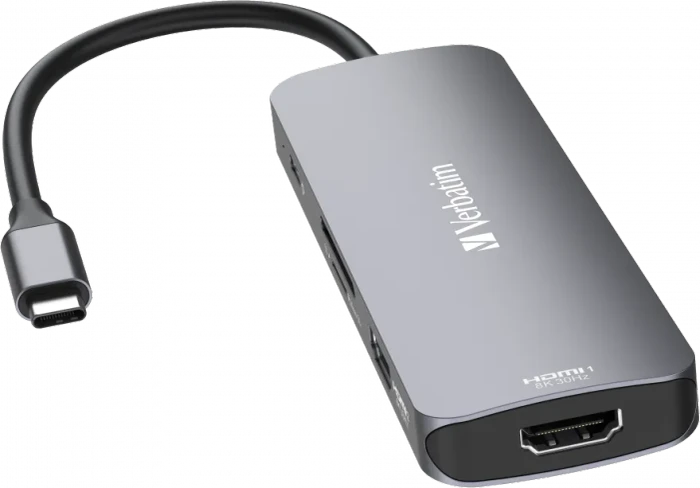 Verbatim USB-C Pro Multiport Hub CMH-08, USB-C 3.0 [Stecker]