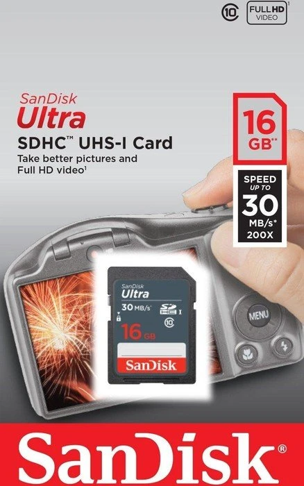 SanDisk Ultra R30 16GB, UHS-I, Class 10