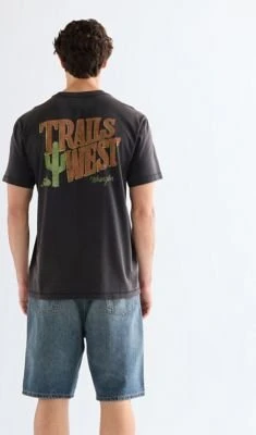 Wrangler Graphic T-Shirt kurzarm schwarz (Herren)