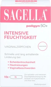 Sagella poligyn 50+ intensive Feuchtigkeit Vaginalzäpfchen, 10 Stück