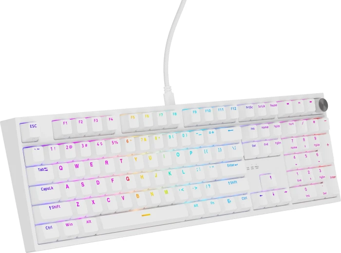 Genesis Thor 404, weiß, LEDs RGB, hot-swap, Gaote Outemu SILENT PEACH, USB, US