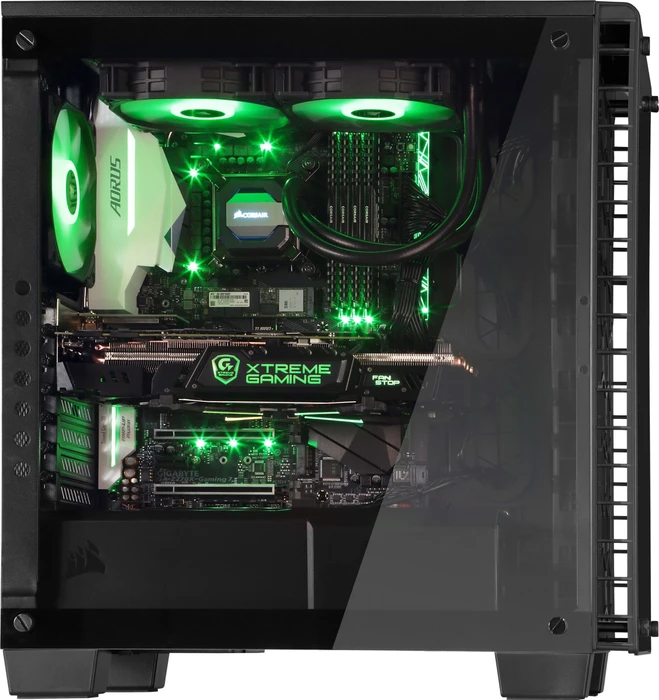Hyrican Crystal Xtreme 5460, Core i7-7700K, 32GB RAM, 500GB SSD, 3TB HDD, GeForce GTX 1080