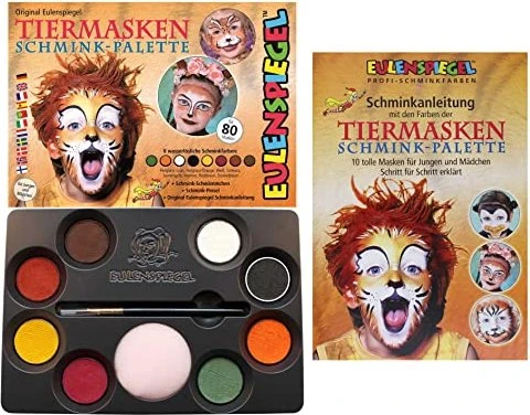 Eulenspiegel Tiermasken Schmink-Palette