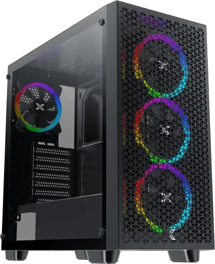 Xigmatek Gaming G Pro, schwarz, Glasfenster