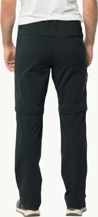 Jack Wolfskin Glastal Zip Away Zip-Off Hose lang schwarz (Herren)