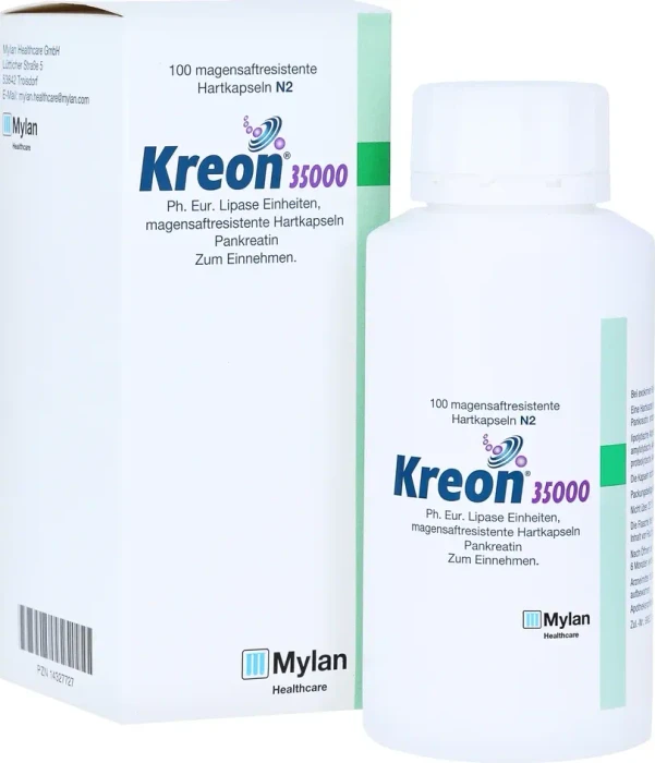 Kreon 35.000 Ph.Eur.Lipase Einheiten magensaftresistent Hartkapseln, 100 Stück