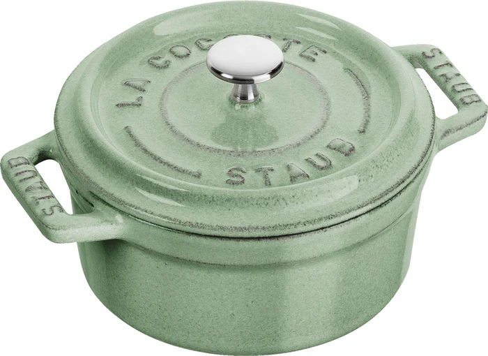 Zwilling Staub Mini-Cocotte Schmortopf rund 10cm 250ml salbeigrün