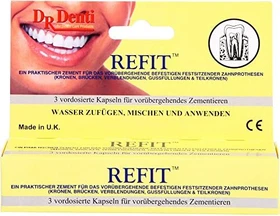 Dr. Denti Refit Zahnzement für Kronen und Brücken, 3 Stück