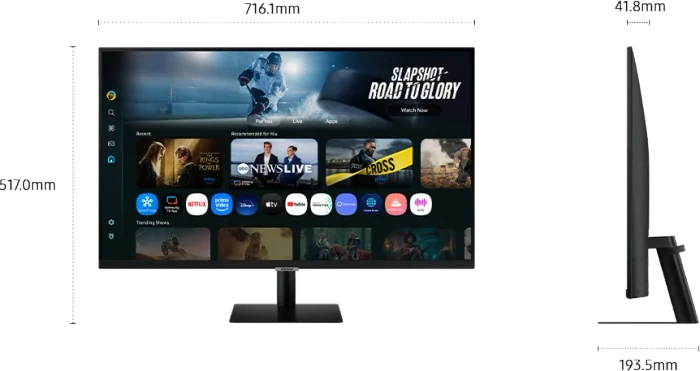 Samsung Smart Monitor M7 M70F, schwarz, 32"