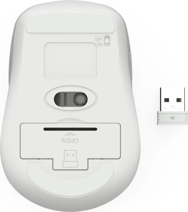 Hama WM-450 Silent Wireless Multi-Device Mouse weiß/grau, USB/Bluetooth