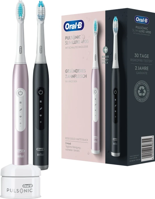 Oral-B Pulsonic Slim Luxe 4900 schwarz/rosegold + 2. Handstück