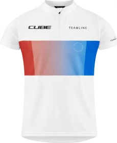 Cube Teamline Rookie Trikot kurzarm weiss/blau/rot (Junior)