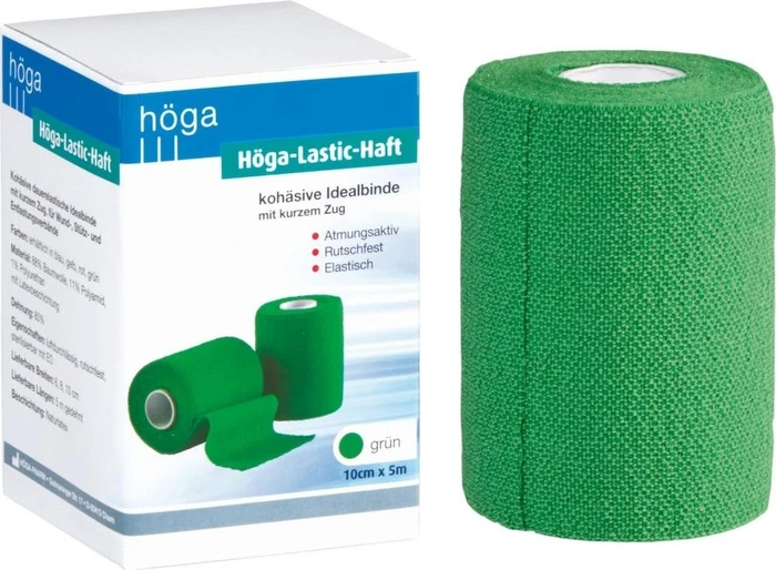 Höga Lastic-Haft Selbsthaftende Idealbinde grün, 10cm x 5m, 1 Stück