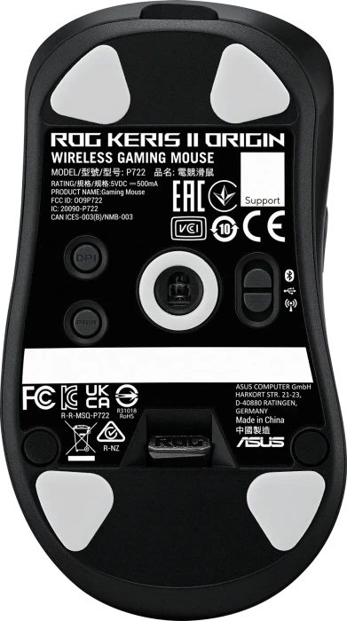 ASUS ROG Keris II Origin Wireless Black, USB/Bluetooth