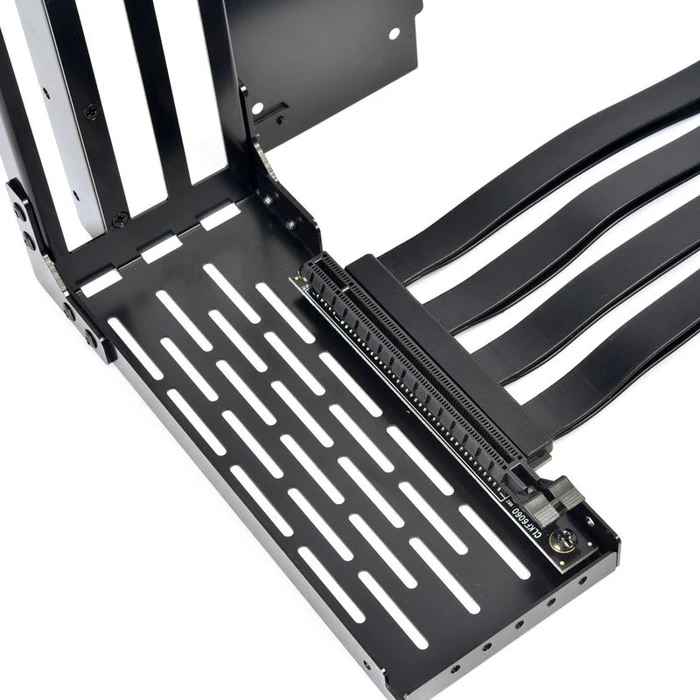 Lian Li Riser Card, inkl. PCI-Slot Blende für LANCOOL II, gewinkelt, PCIe 3.0, 200mm, schwarz