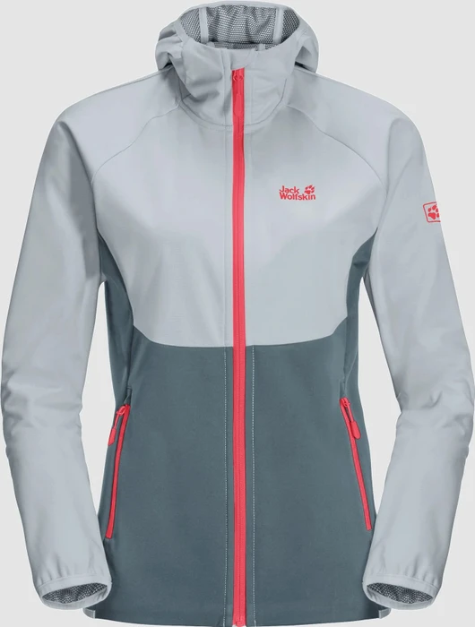 Jack Wolfskin Go Hike Softshell Funktionsjacke storm grey (Damen)