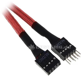 BitFenix Alchemy interne Audio-Verlängerung 30cm, sleeved, rot (BFA-MSC-AUD30RK-RP)