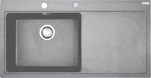 Franke Mythos MTG 611 Einbau Becken links mit Ablauffernbedienung steingrau