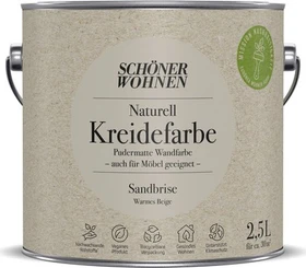Schöner Wohnen Naturell Kreidefarbe innen sandbrise warmes beige, 2.5l