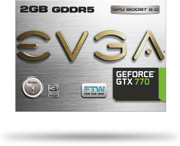 EVGA GeForce GTX 770 FTW ACX Cooler, 2GB GDDR5, 2x DVI, HDMI, DP