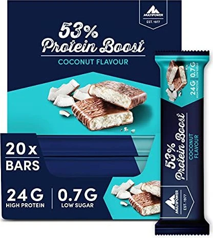 Multipower 53% Protein Bar Boost Kokos 900g (20x 45g)