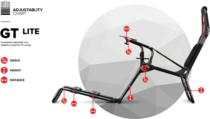 Next Level Racing GT Lite schwarz, faltbares Simulator Cockpit