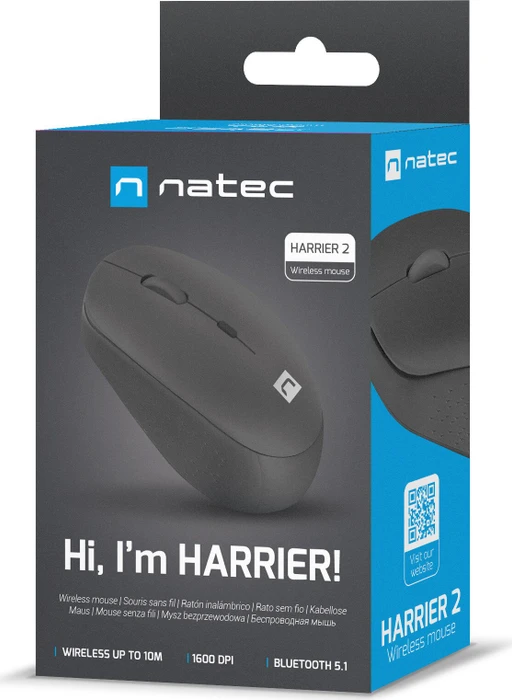Natec Harrier 2 Wireless Mouse schwarz, Bluetooth