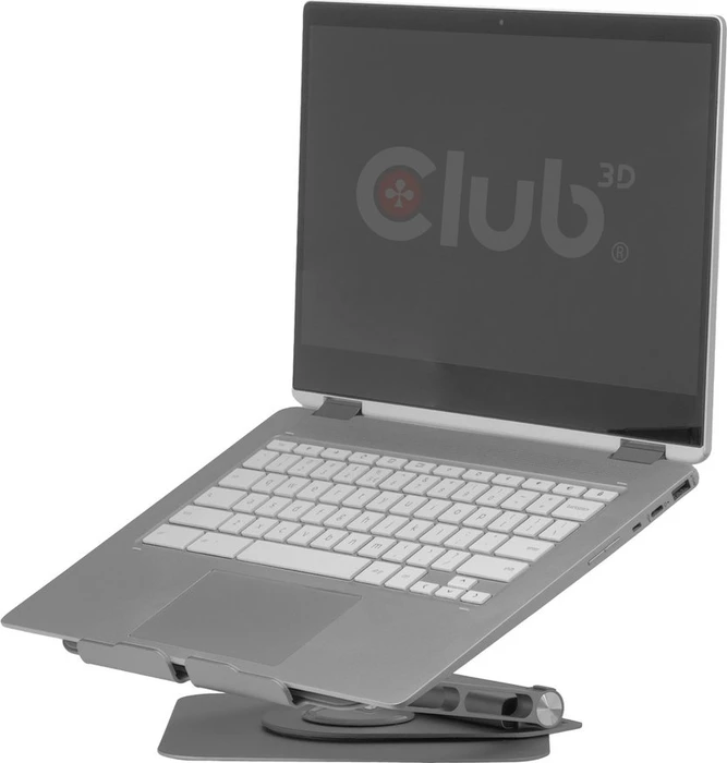 Club 3D Verstellbarer Laptop-Ständer aus Aluminium mit Hub, USB-C 3.0 [Buchse]