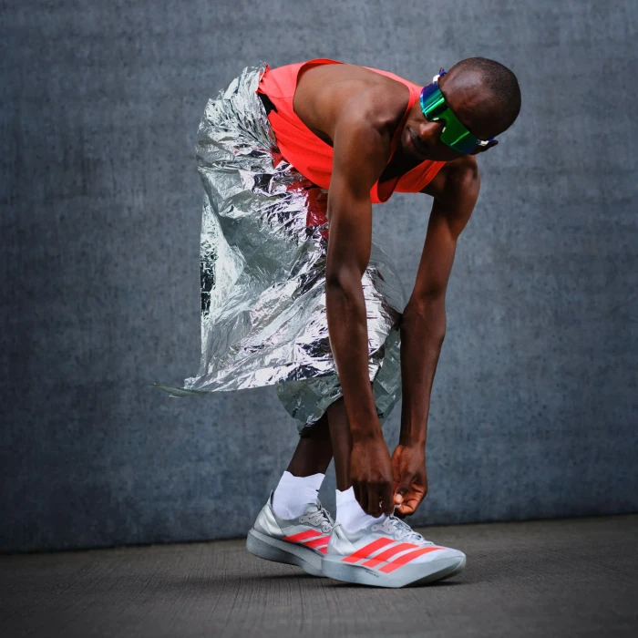 adidas Adizero Adios Pro Evo 2 silver metallic/lucid red/grey two