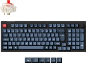 Keychron V5 Max, Carbon Black, 96%, LEDs RGB, hot-swap, Gateron Jupiter RED, USB/Bluetooth, DE