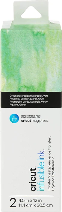 Cricut Infusible Ink Transferfolie grün wasserfarbe, 2 Stück