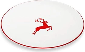 Gmundner Keramik Rubinroter Hirsch Speiseteller Cup 28cm