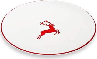 Gmundner Keramik Rubinroter Hirsch Speiseteller Cup 28cm