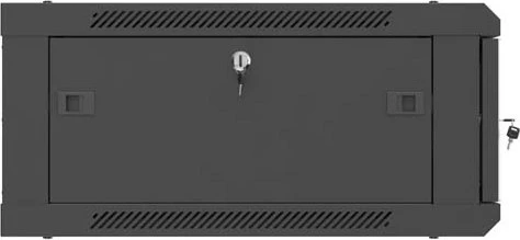 Lanberg WF01 Series 19" Wandschrank 4HE, hängend, Flatpack, Gitternetztür, IP20, RAL 9004, 600mm tief