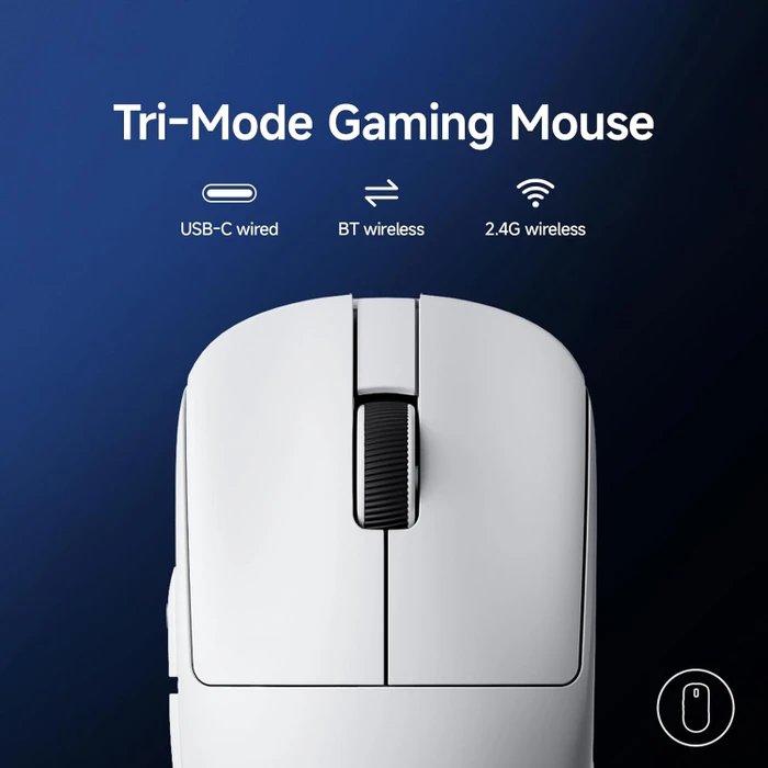 Mchose L7 Ultra+ 8K Lightweight Wireless Gaming Mouse, weiß, USB/Bluetooth