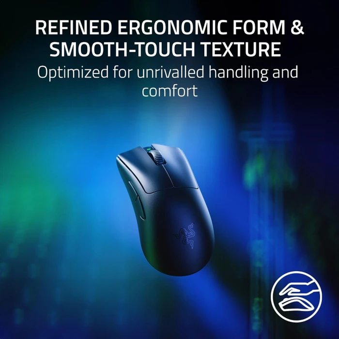 Razer DeathAdder V3 Pro schwarz Smooth-Touch + 8000Hz HyperPolling Wireless-Adapter, USB