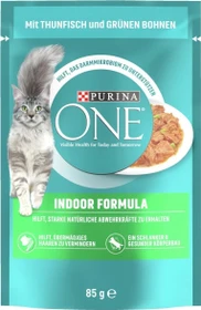 Purina One Indoor Formula mit Thunfisch und grünen Bohnen, 85g