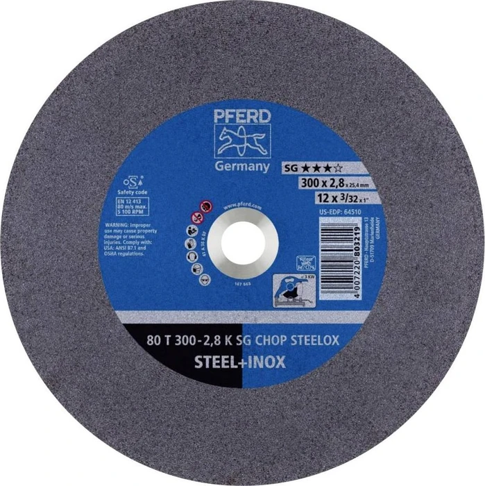 Pferd 80 T 300-2.8 K SG CHOP STEELOX/25.4 Trennscheibe, 300x2.8x25.4mm, 20 Stück