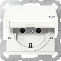 Gira System 55 SCHUKO-Steckdose, reinweiß glänzend