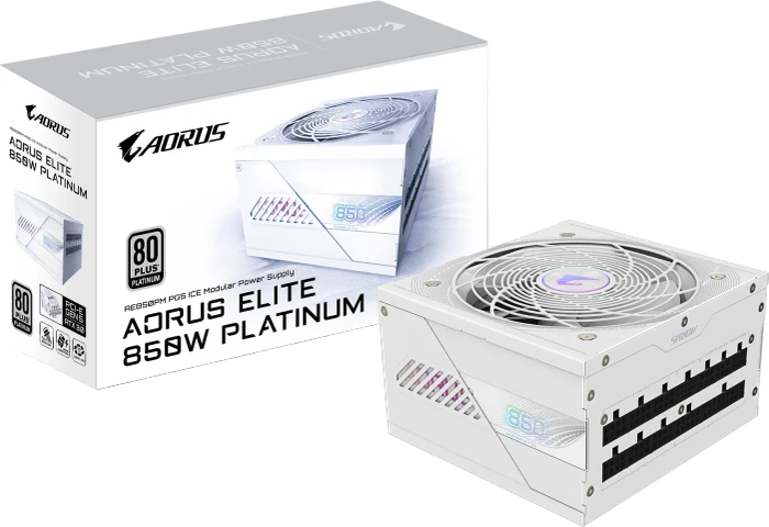 GIGABYTE AORUS Elite Platinum P850W ICE 850W, ATX 3.0, Rev. 1.0