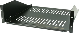 EFB Elektronik 19" Fachboden, 450mm tief, 36kg Traglast, RAL9005, schwarz, RAL7035, 3HE