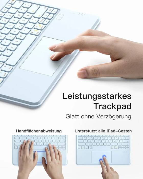 Inateck Abnehmbare Tastatur für iPad Air 6 13"/iPad Pro 12.9", DE