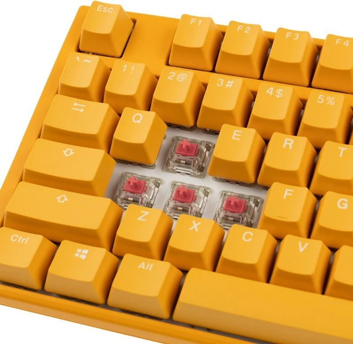 Ducky One 3 Yellow PBT, LEDs RGB, MX SILENT RGB RED, USB, US