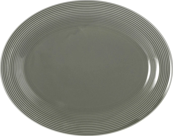 Seltmann Weiden Beat Color Glaze Servierplatte oval 28x35.3cm perlgrau