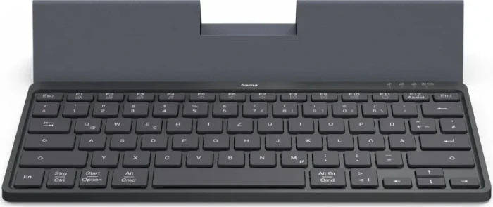 Hama Travel 600 Multi-Device-Tastatur, schwarz, mit integr. Hülle, Bluetooth, DE